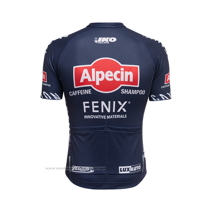 2022 Maillot Cyclisme Alpecin Fenix Profond Bleu Manches Courtes et Cuissard